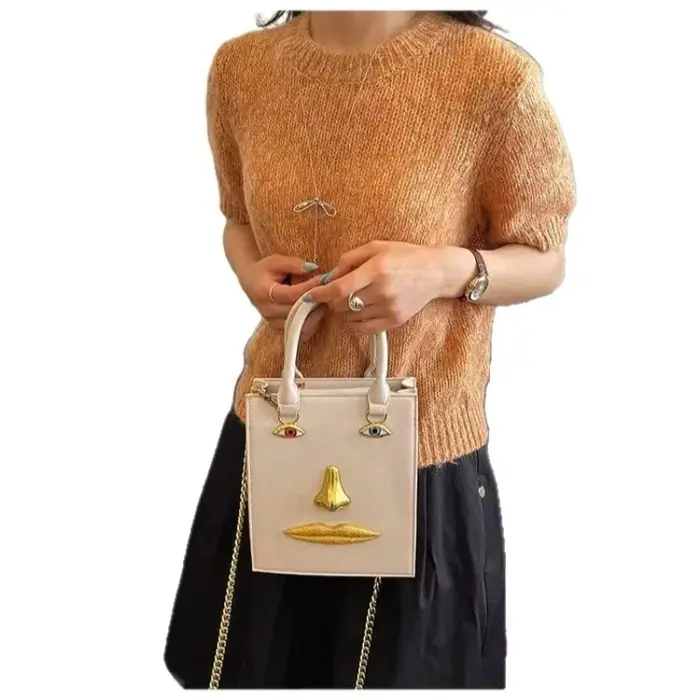 Sac à main classique de luxe pour femme en cuir élégant - Sac bandoulière tendance