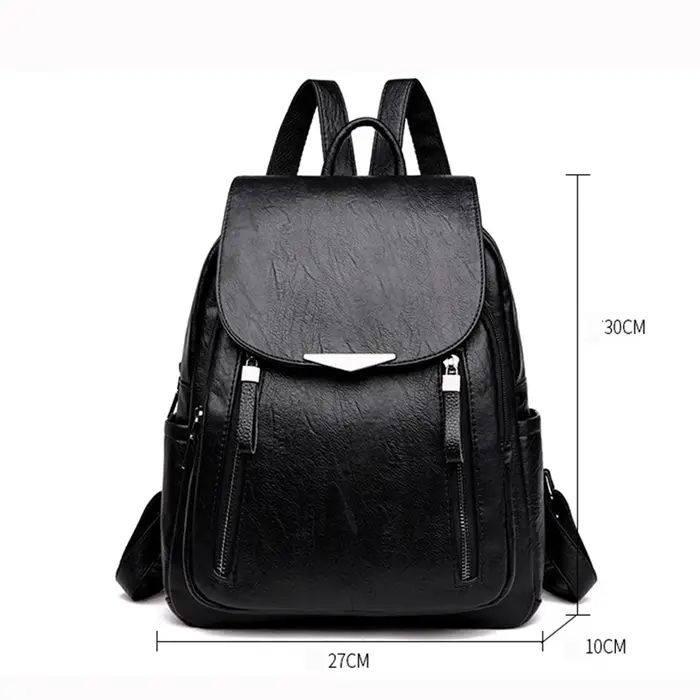 Sac à dos femme voyage grand sac à dos en cuir PU sac à main cartable pour filles