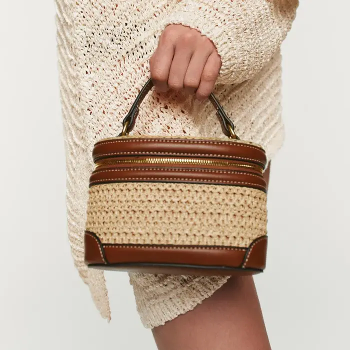 Sac à main en paille tressée pour femme