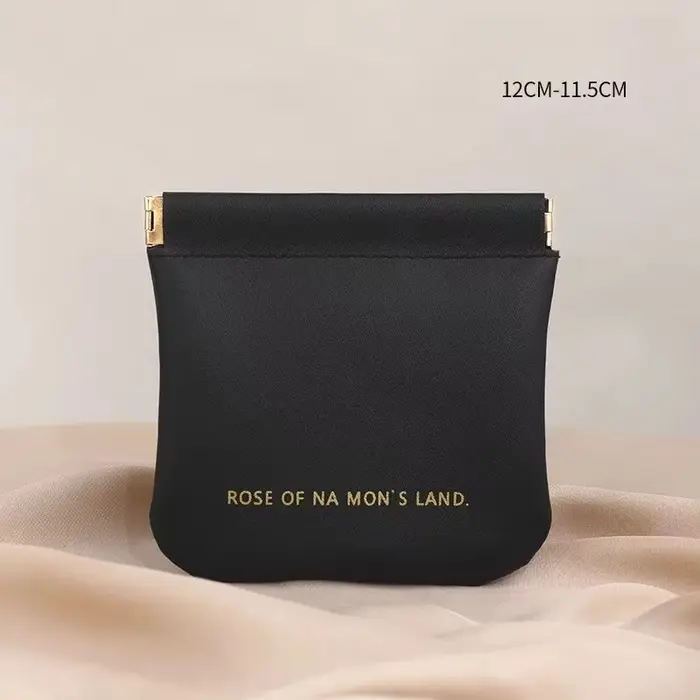 Mini sac de rangement de maquillage en cuir PU Simple pour rouge à lèvres