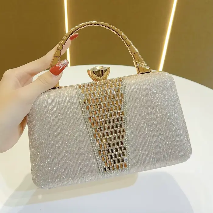 Pochette de soirée élégante en strass pour femmes