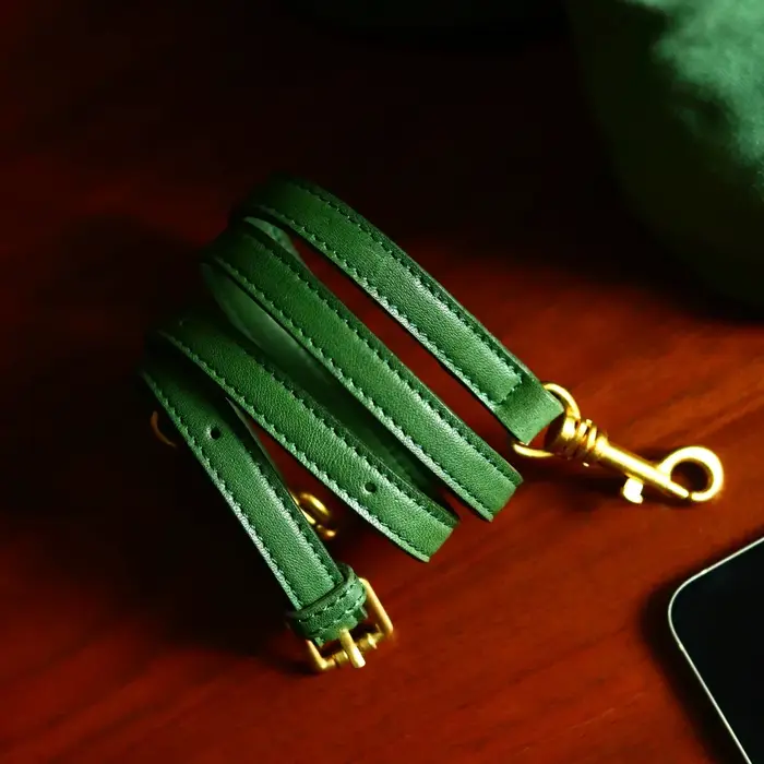 Sac seau en cuir vert de style japonais Pashewar pour femme