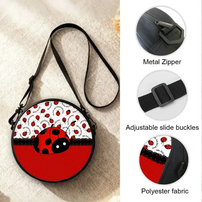 Sac à bandoulière rond Ladybug