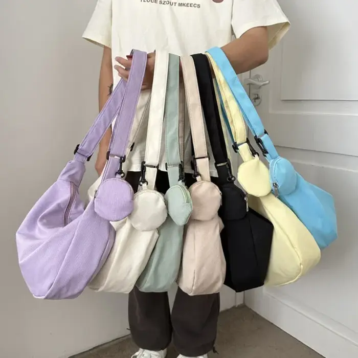 Sac à bandoulière en toile pour femmes