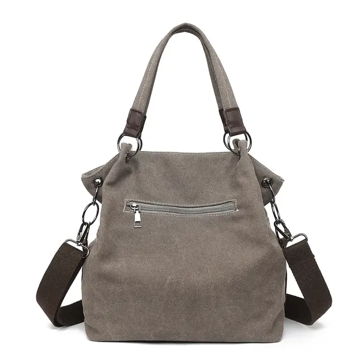 Sac fourre-tout rétro en toile pour femme