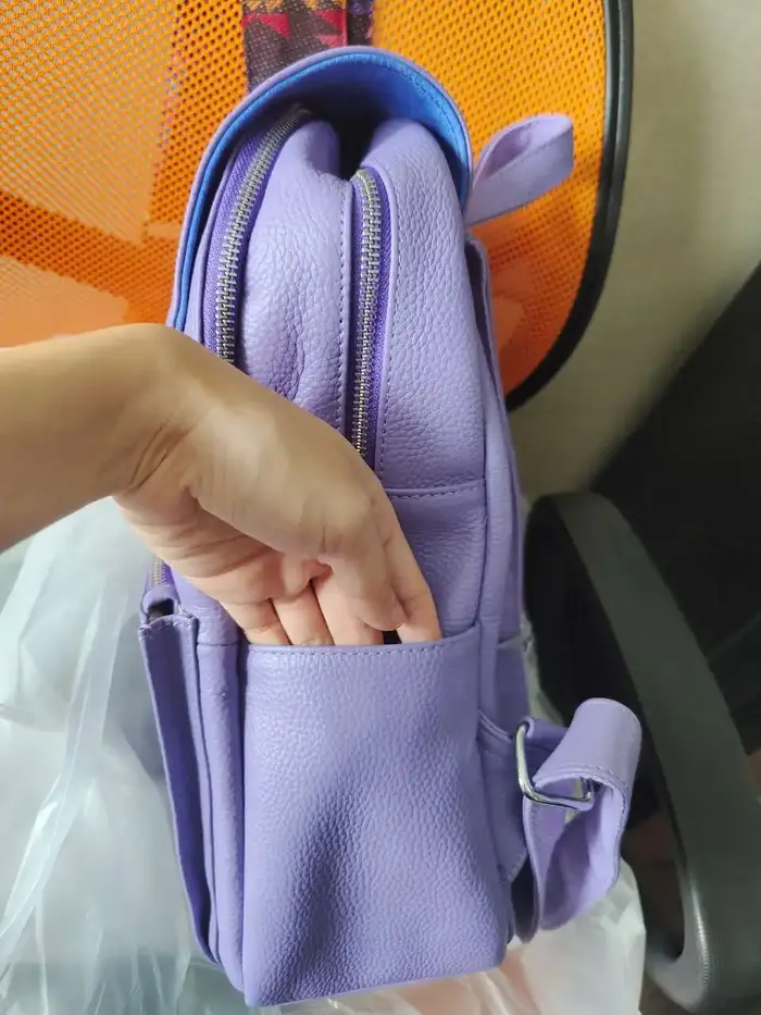 Zency Fashion – sac à dos en cuir violet de haute qualité pour femmes, avec de nombreux compartiment