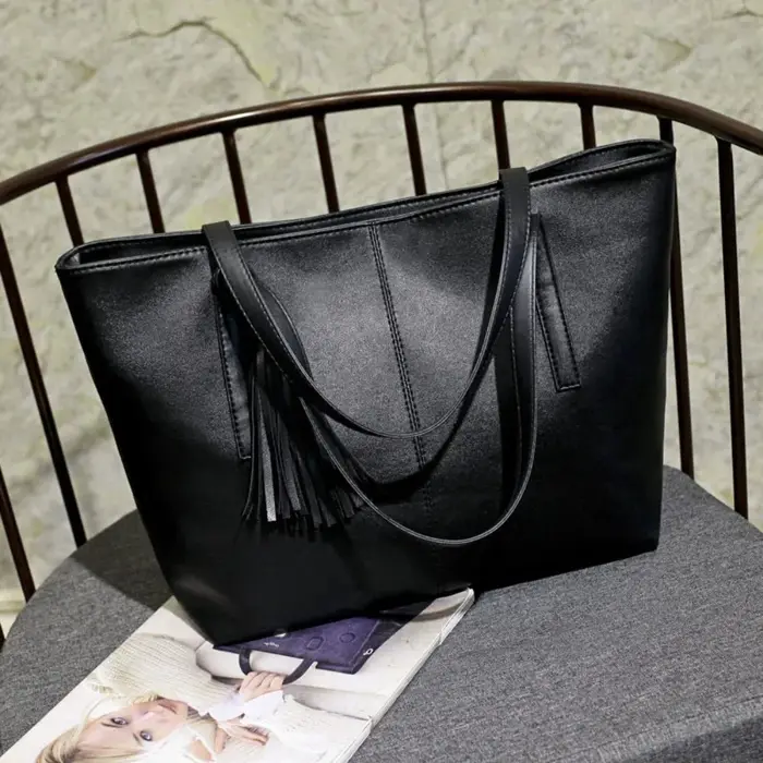 Dames grande capacité sacs à Main femmes rétro gland Design fourre-tout marque de luxe en cuir PU Sac à bandoulière