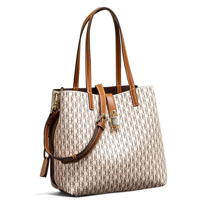 CHCH Sac fourre-tout Printemps Grande capacité Sac à main Simple Beige 27x12x22cm