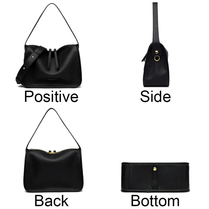 Sac à main de luxe en cuir souple pour femmes, fourre-tout, nouvelle marque, sac à bandoulière en cu