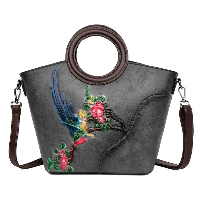 Sac à main brodé de Style ethnique pour femmes, sac à bandoulière rétro de grande capacité, sac élég