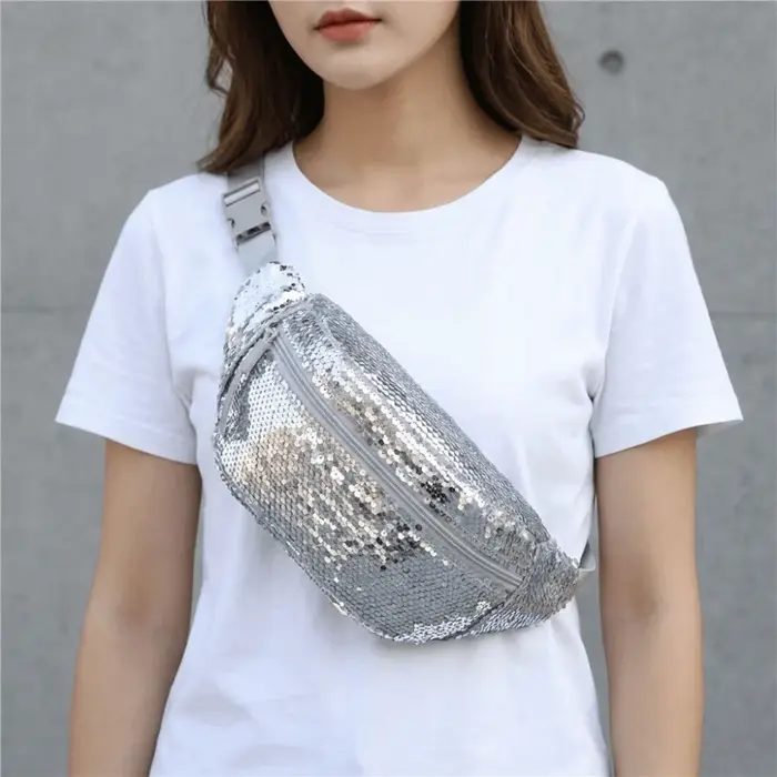 Sac banane à paillettes brillantes