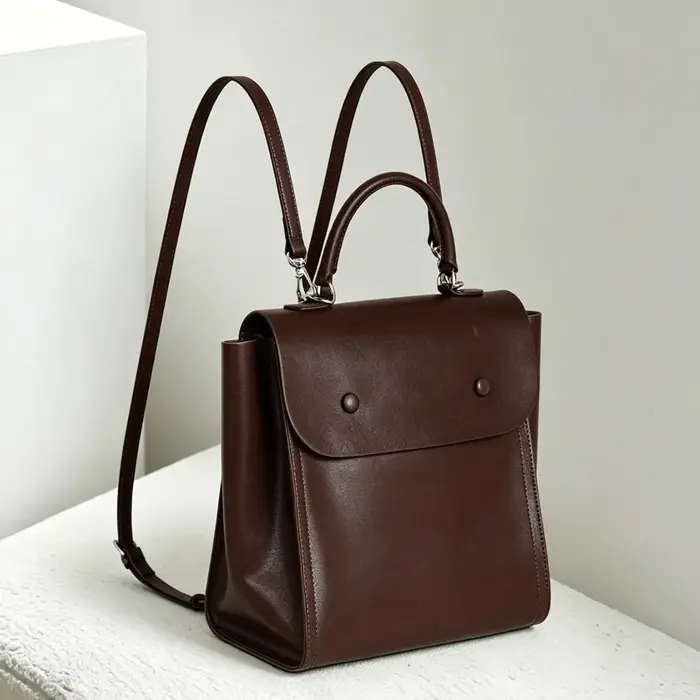 Petit sac à dos coréen en cuir véritable pour femmes