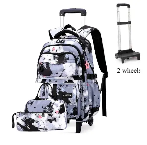 Sac à roulettes d'école pour adolescentes