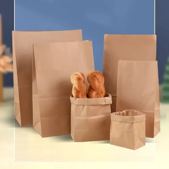 10/30/50/100 pièces sac en papier Kraft marron nourriture légumes sac à provisions paquet de bonbons sac à déjeuner