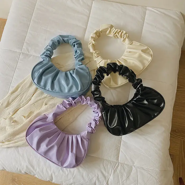 Sacs à main plissés en nuage pour femmes
