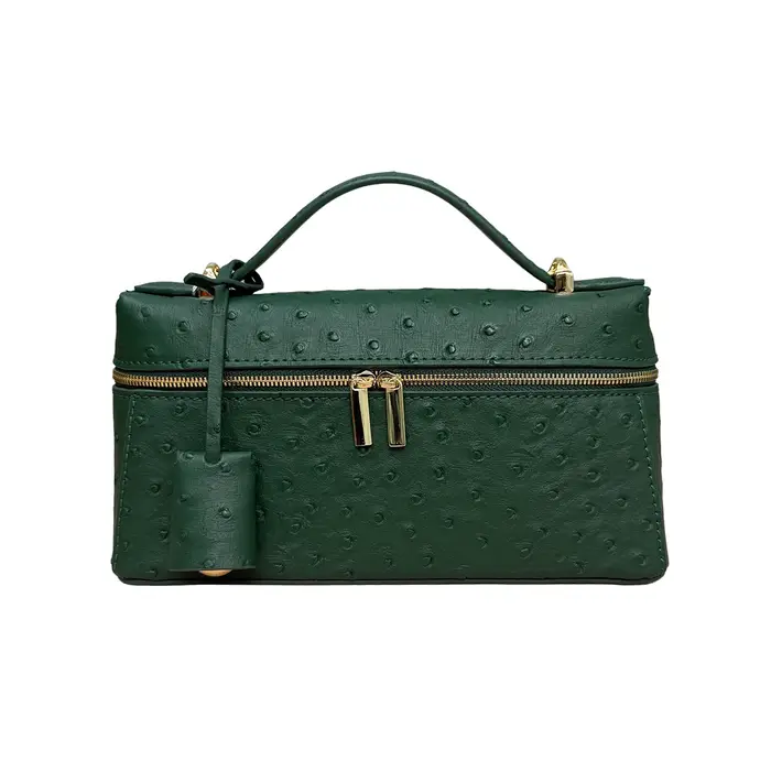 Rowone – petit sac à bandoulière en cuir véritable pour femmes, motif autruche, 23/27, sac à main de