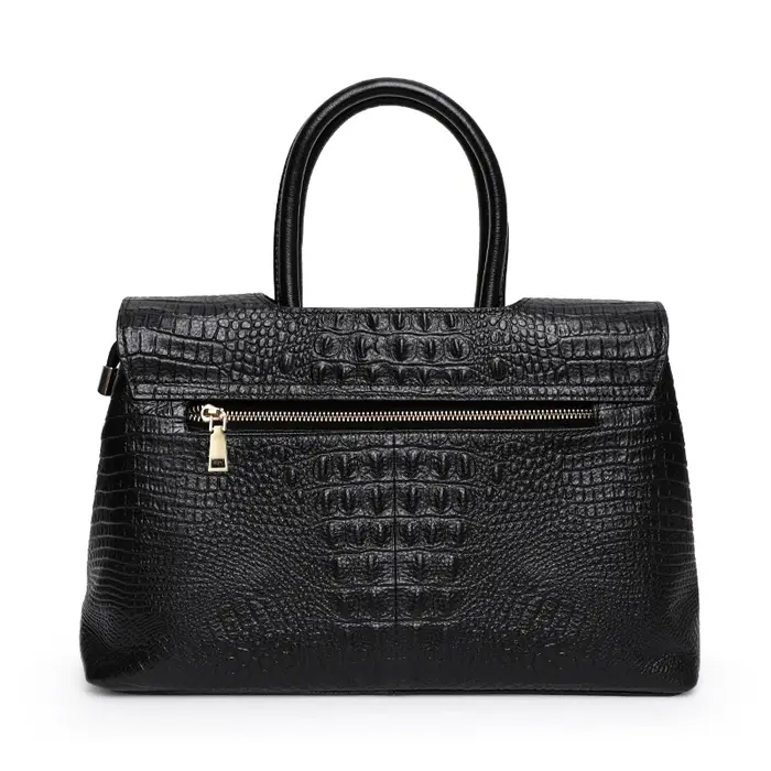 Nouveau sac à main haut de gamme pour femmes avec motif crocodile en peau de vache porte-documents d