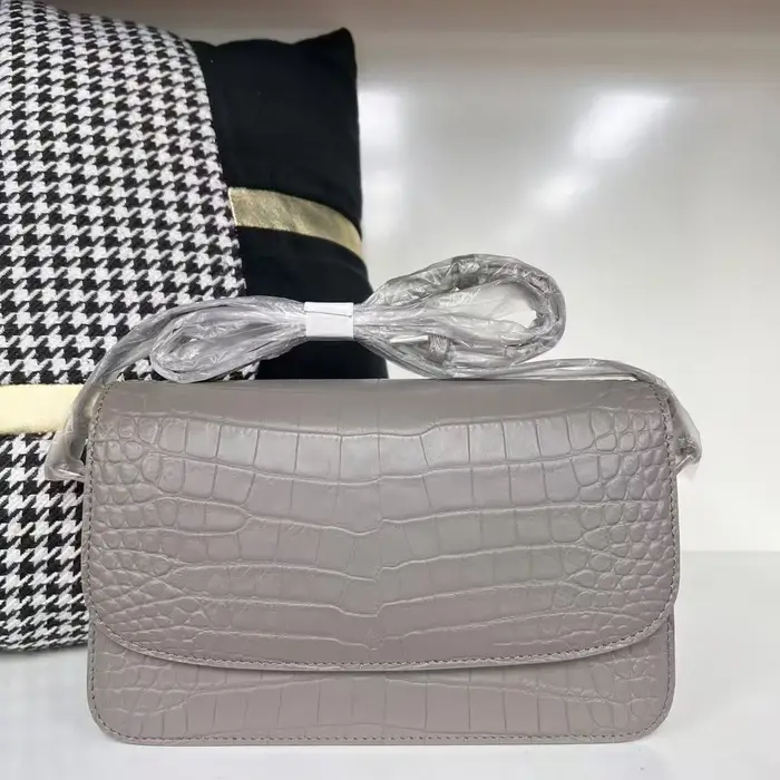 1 sac à bandoulière en cuir de Crocodile véritable de petite taille pour femmes sac