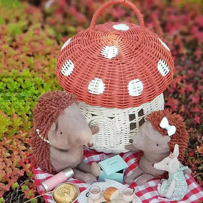 Panier en rotin mignon tissé à la main