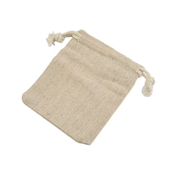 Petit Sac en Toile de Jute Naturelle pour Mariage