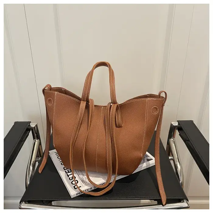 Sac fourre-tout grande capacité de style coréen, sac à main élégant et minimaliste pour femme, sac à