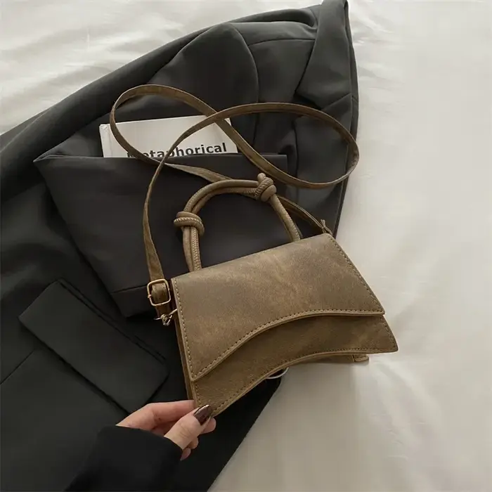 Sac à bandoulière rétro en cuir Pu pour femmes