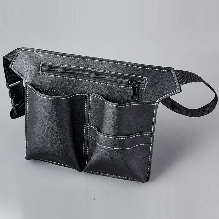 1PC coiffeur ciseaux sac Salon barbier PU cuir taille pochette avec ceinture Salon de coiffure cisea