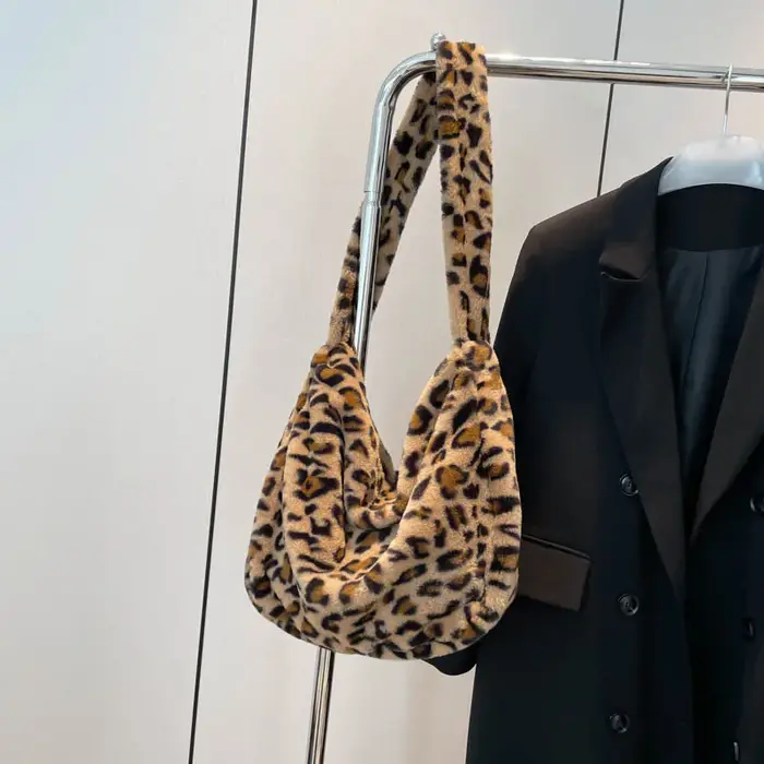 Sacs à bandoulière léopard grande capacité pour femmes