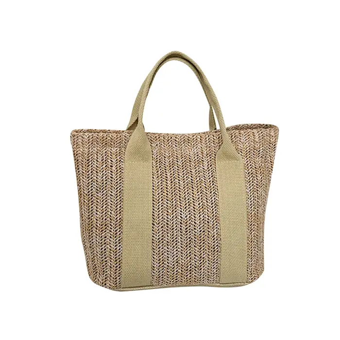 Sac fourre-tout en paille tendance pour femmes