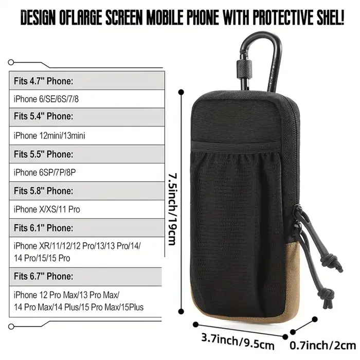 Pochette de téléphone portable extensible pour sports de plein air