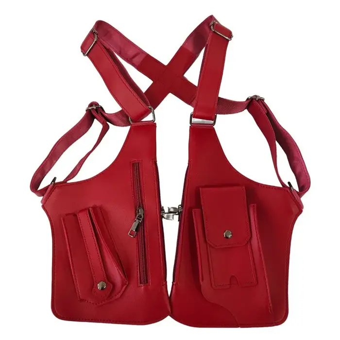 Sac vintage à double bandoulière, sac gothique antivol sous le bras avec sangle réglable, sac à harn