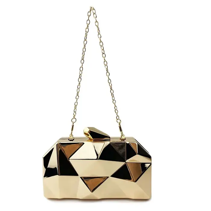 Luxe acrylique brillant boîte Mini pochette Banquet fête de mariage épaule bandoulière dîner sac con