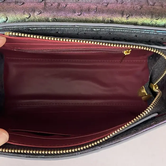 Sac à main à motif d'autruche avancé incrusté de diamants pour femmes, nouveau sac à bandoulière hau