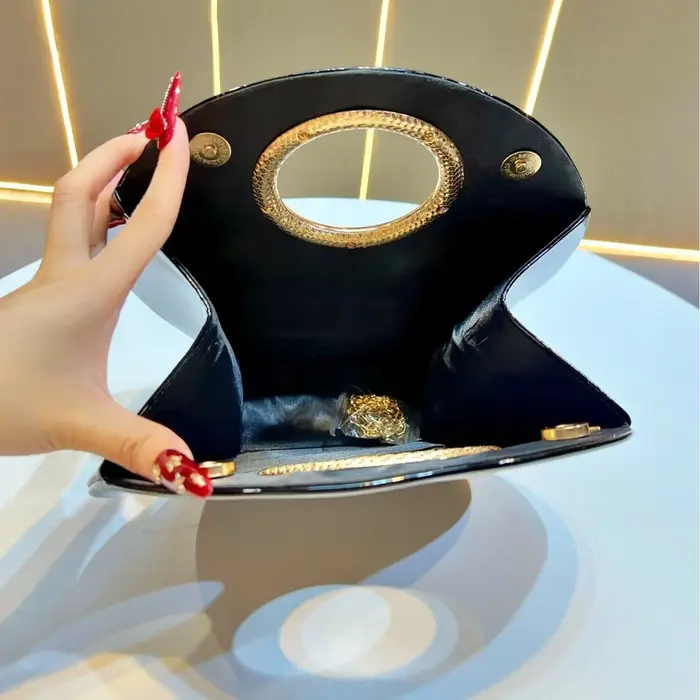 Sac à main rond motif Crocodile pour femmes