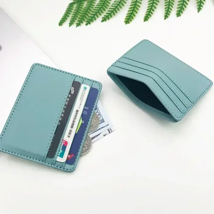 Porte-carte d'identité en cuir Pu