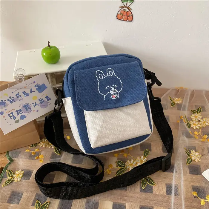 Sac de téléphone en toile pour femme, sac messager à la mode, sac à main décontracté, imprimé de des