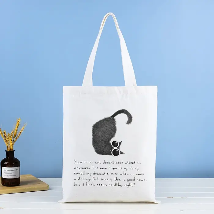 Sac à main pour femme motif chat noir mignon et paresseux