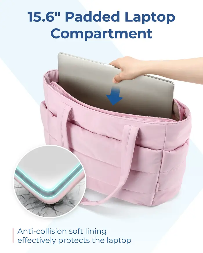 BAGSMART sac femme couleur unie sac fourre-tout trajet collège rembourré sac à bandoulière loisirs Simple