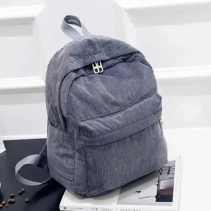 Nouveaux sacs à dos en velours côtelé pour hommes et femmes avec style universitaire
