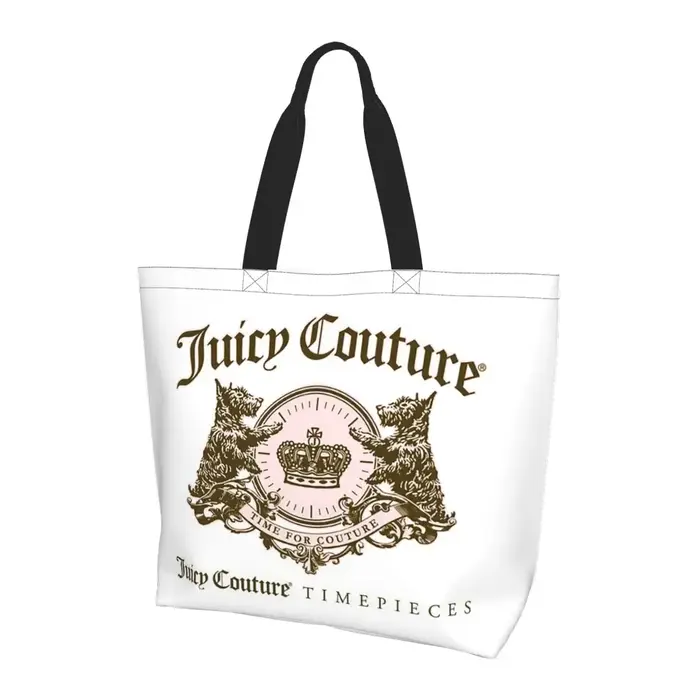 Sac fourre-tout classique Juicy Couture en toile, grande capacité, sac à bandoulière, sac de courses