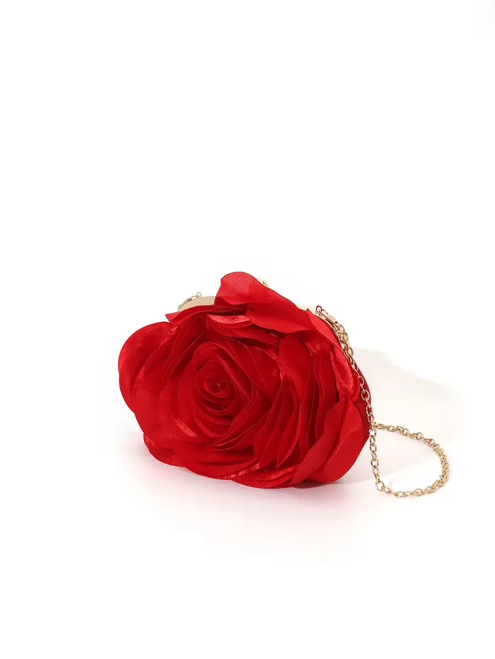 Vintage sac de soirée Rose fleur mariée petite pochette sac à main pour robe fête sac