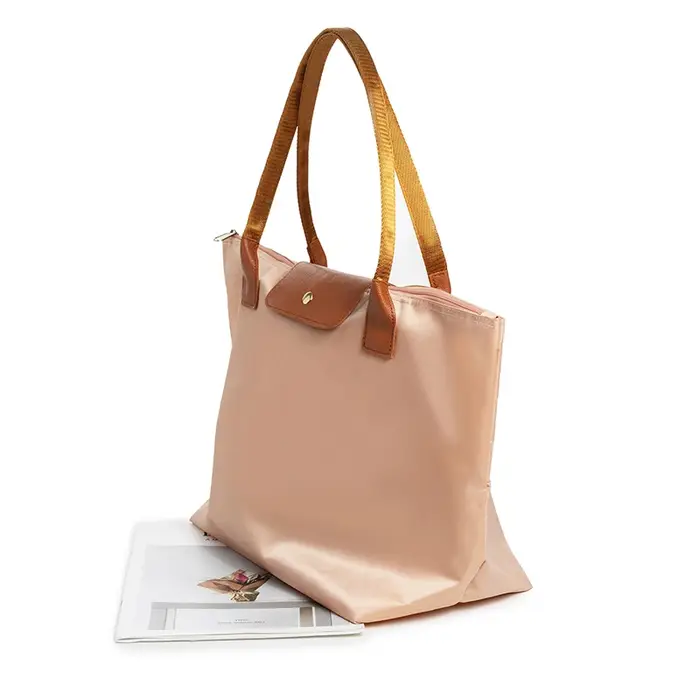 Sac fourre-tout Oxford avec accents en cuir