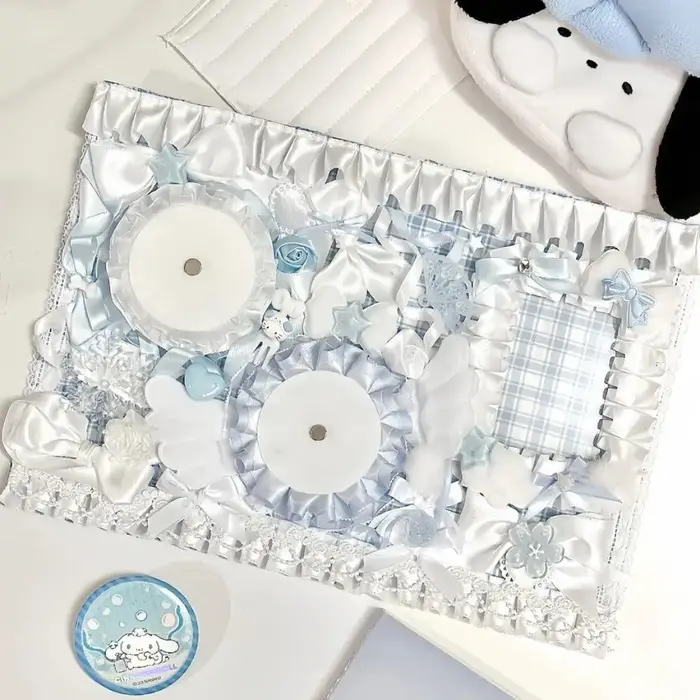 Ita sac broche Badge organisateur à la main dentelle plaque arrière