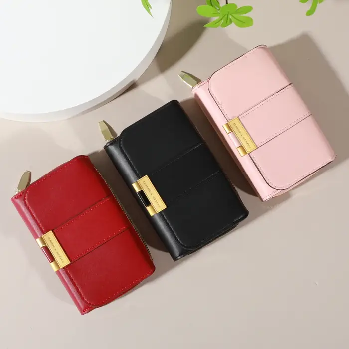 Sac à main en cuir PU avec fermeture éclair pour femme