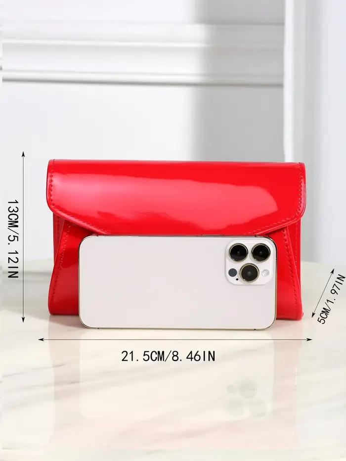 Pochette carrée en cuir PU pour femme