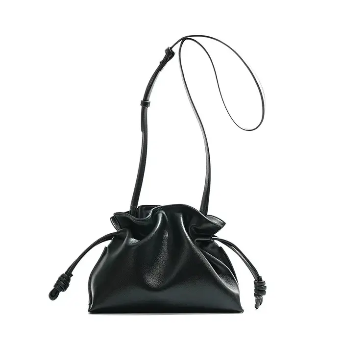 Sac classique en cuir véritable pour femmes, sac à main en cuir de vache, sac à bandoulière à cordon