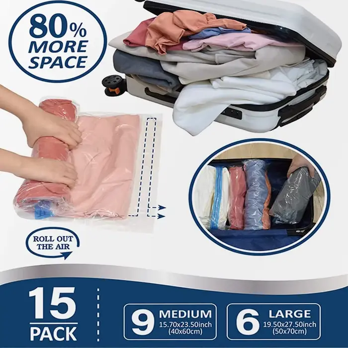 Sacs de rangement enroulables pour voyage