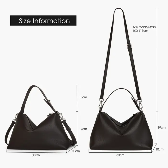 Donna-in – sac à main demi-lune en cuir de vache véritable pour femmes, sac à bandoulière Hobo en cu