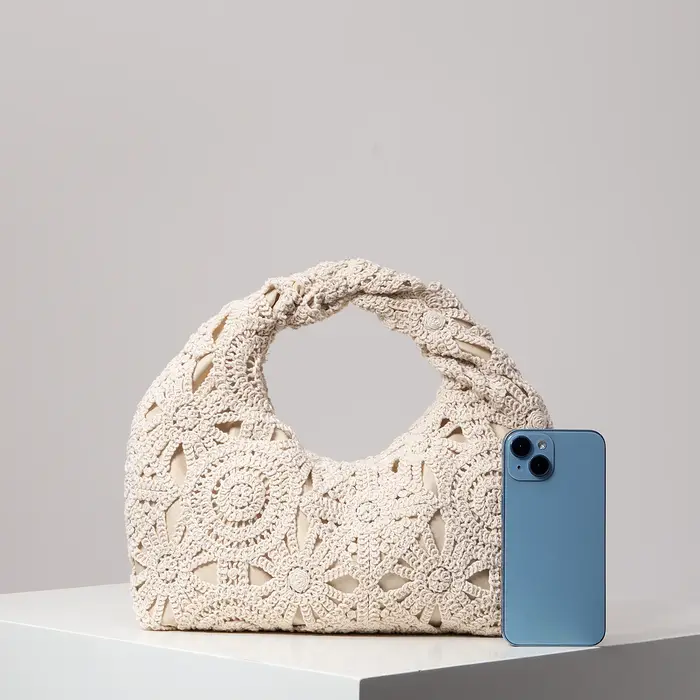 Sac à main tissé à motifs