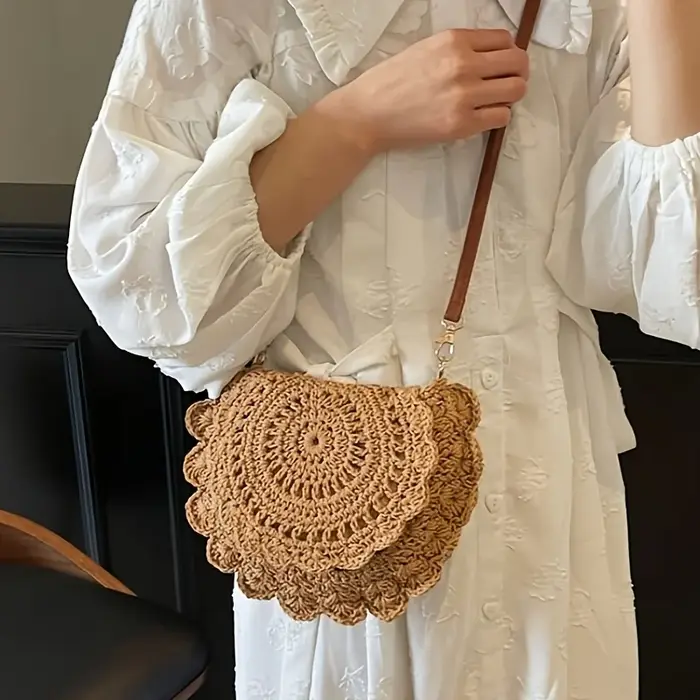 Nouveau sac à main vintage tressé